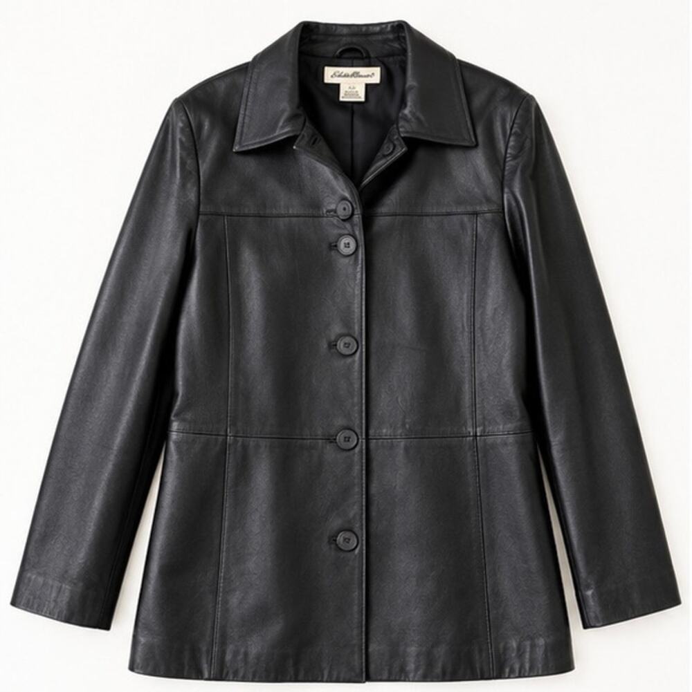 Brooks Brothers 100% Genuine Leather Jacket Blazer - Women's Size M